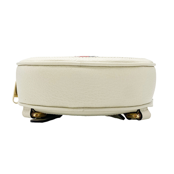 Gucci Mini Round Backpack Leather Rucksack Daypack Ivory Gold - Picture 3 of 7